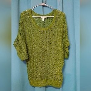 DressBarn Women's Green Scoop Neck sweater.